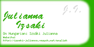 julianna izsaki business card